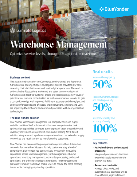 See Why Blue Yonder Warehouse Management Solutions Are Industry Leading: Tryon Solutions