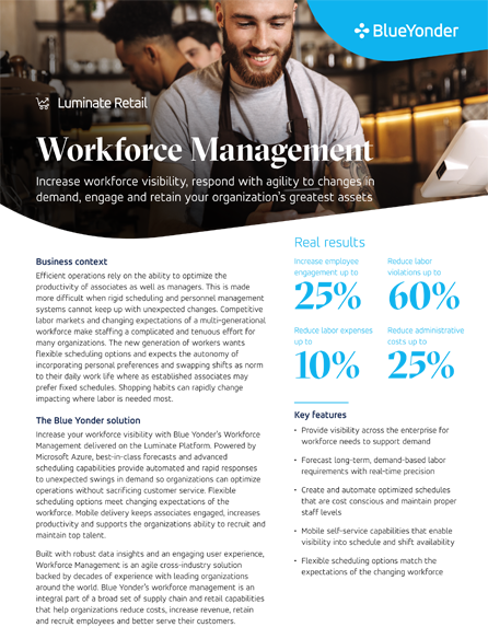 Achieve Operational Excellence with Blue Yonder Workforce Management