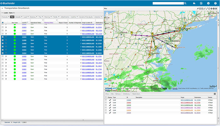Blue Yonder TMS Screenshot