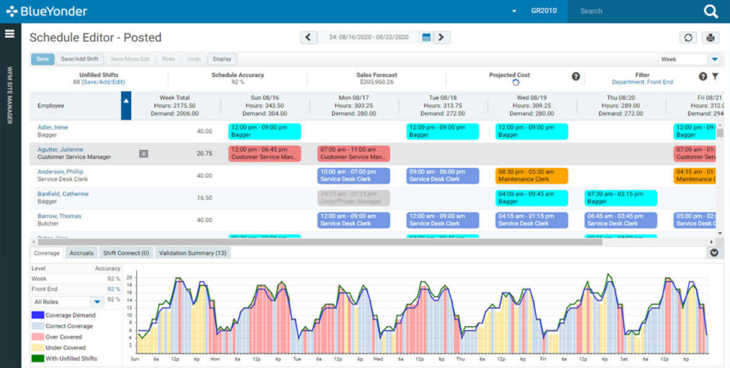 Blue Yonder Labor Management Screenshot