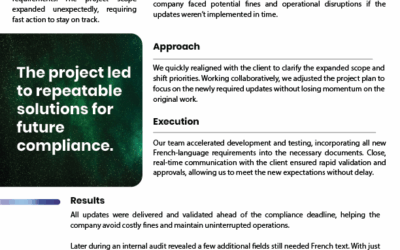 Fast-Tracking WMS Updates for Regulatory Compliance